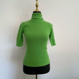 Zara’s Vibrant Green Women's Turtleneck Sweater